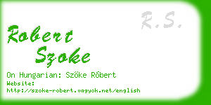 robert szoke business card